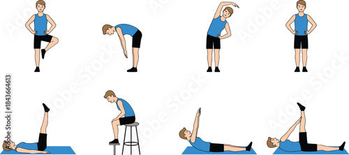 Illustrative collection centered on body change and fitness success, featuring women comparing weight loss progress by showcasing loose clothing and measuring waist circumference.