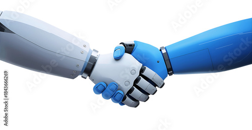 Human and Robot Collaboration Artificial Intelligence Concept