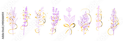 Fresh herb leaves forming a botanical frame with clean copy space for organic design, wellness branding, and natural products.