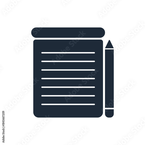 Note Pad and Pencil Icon