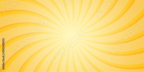 Orange sun ray light pattern background. Sunburst Abstract texture. Vector Illustration