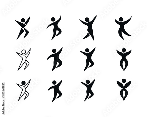 Dancing Talent Icons. Dancing for TV shows and talent competitio
