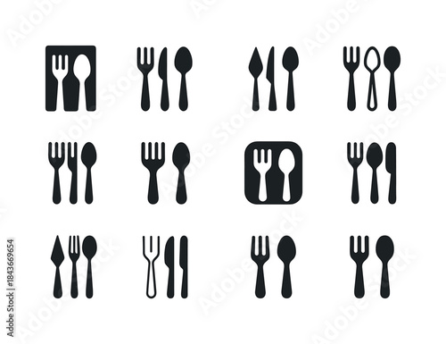 Kitchen Iconography Grid. Kitchens and Dining Room Designs. Icon