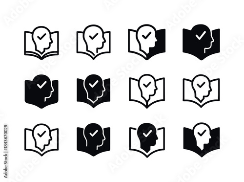 Personalized Learning Icons. Personalized learning platforms. Ic