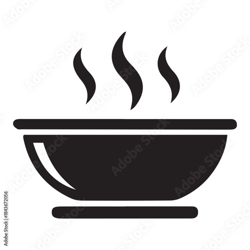 Vector illustration of a hot coffee cup with steam
