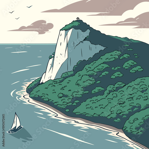 landscape with mountains