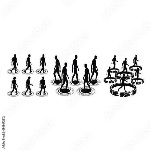 Quantum Portal Walker Silhouette Pack design.