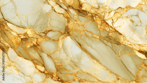 Luxury Marble Texture with Golden Veining Design
