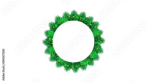 Christmas wreath on white background On Animation Video