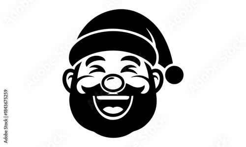 Sleepy santa emoji yawning, tired funny expression