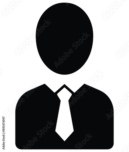 Businessman Silhouette Icon for Professional Use Case