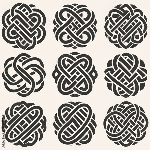 Celtic Knotwork Symbol Silhouette Bundle