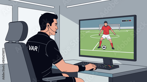 Silhouette illustration of a businessman or person watching a TV or screen in an office