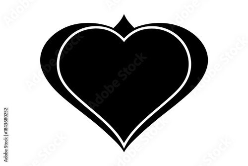 Minimalist Heart Vector – Black & White Love Icon

