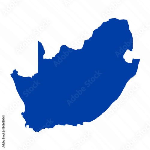 Abstract Blue South Africa Simple Map