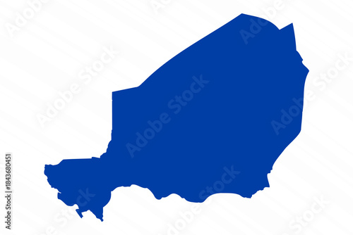 Abstract Blue Niger Simple Map