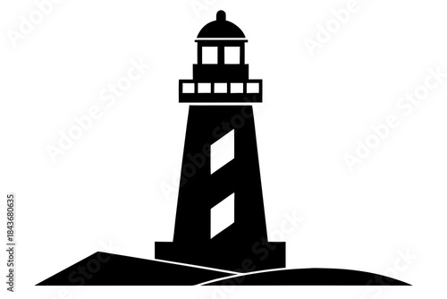 Lighthouse Silhouette – Vector Art for Navigation, Safety & Coastal Design


