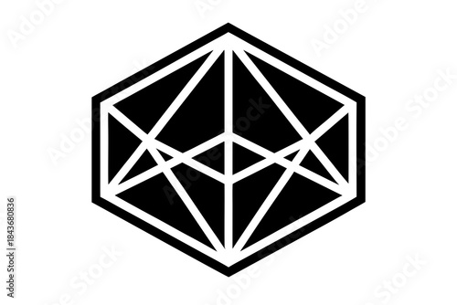 Geometric Hexagon Cube – Abstract Vector Art for Logo, Tech & Modern Design

