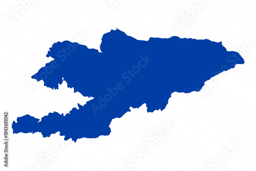 Abstract Blue Kyrgyzstan Simple Map
