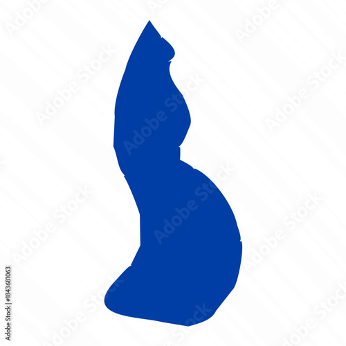 Abstract Blue Liechtenstein Simple Map