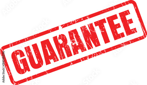 Trustworthy red stamp with GUARANTEE boldly printed represents business assurance and quality
