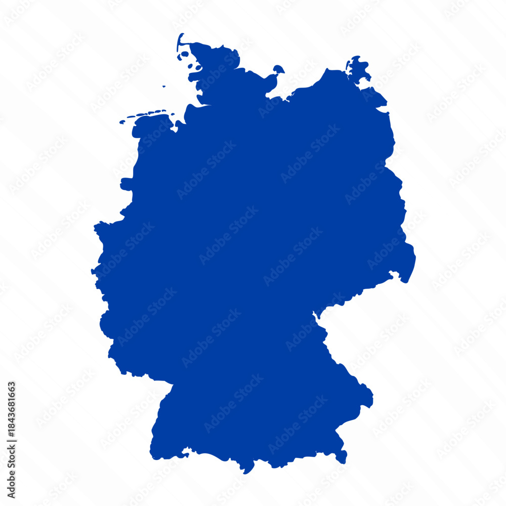 Obraz premium Abstract Blue Germany Simple Map