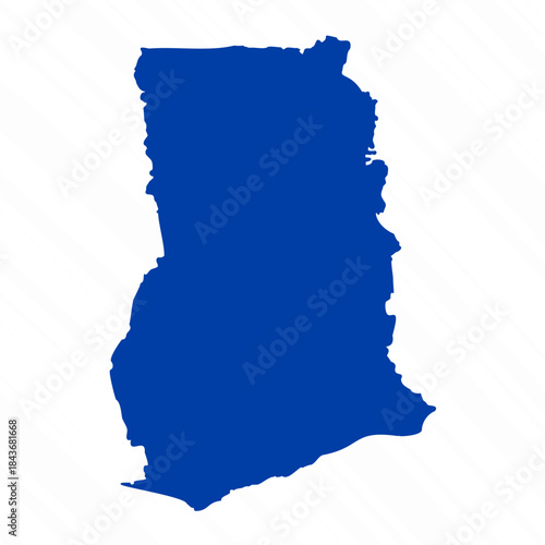 Abstract Blue Ghana Simple Map