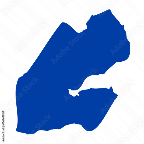 Abstract Blue Djibouti Simple Map