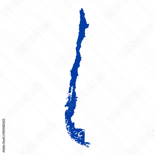 Abstract Blue Chile Simple Map