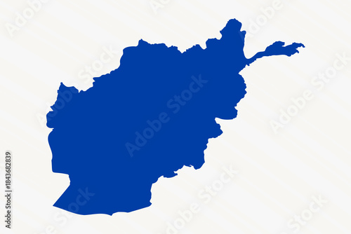 Abstract Blue Afghanistan Simple Map