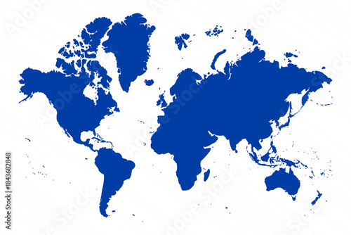 Abstract Blue the World Simple Map