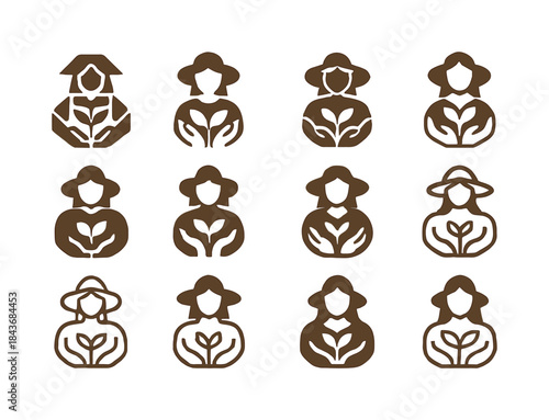 Rural Women Entrepreneurs Logos. Women entrepreneurs in rural ar