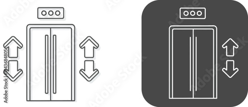 Elevator doors opening and closing