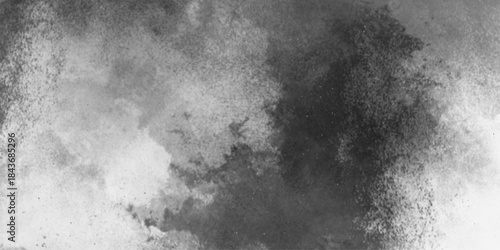 Abstract black smoke steam moves on a white background . The concept of aromatherapy.  Grunge black grey old background in distressed vintage design. white cloud and black sky textured background .