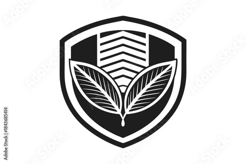 leaf capped solar armor badge icon