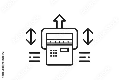 atm slot with arrow motion icon