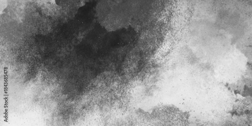 Abstract black smoke steam moves on a white background . The concept of aromatherapy.  Grunge black grey old background in distressed vintage design. white cloud and black sky textured background .