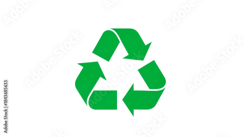 Recycling symbol green vector Isolated on Transparent background