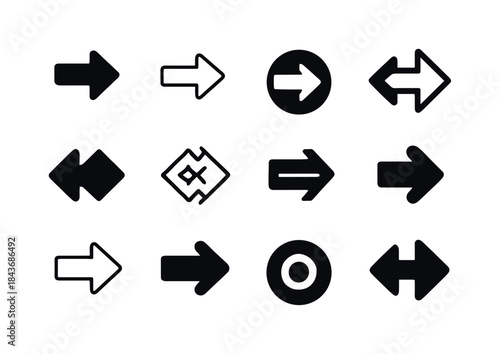 Displacement Logo Array. displacement. Icon set. Set Logo of dis