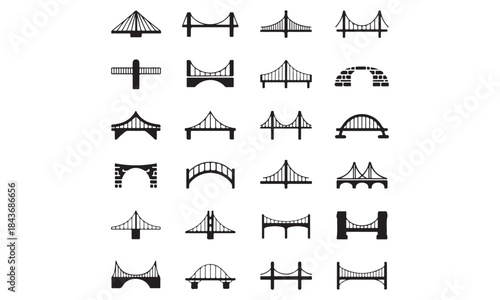 bridge icon vector png design bundle