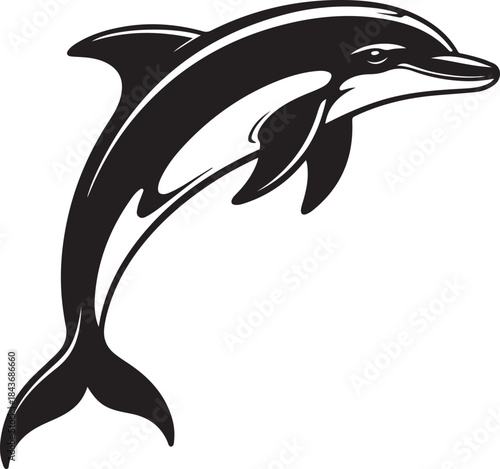 Dolphin Silhouette Vector Clipart eps file