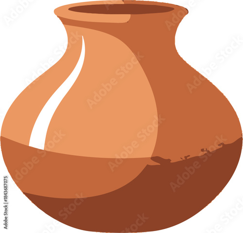Clay pot illustration