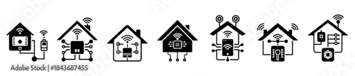 Modern Smart Home Technology Concept with Connected IoT Devices and Digital Automation