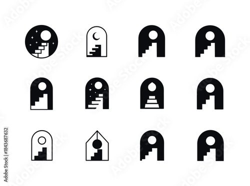 Dreams Icon Set. dreams coming true. Icon set. Set Logo of dream