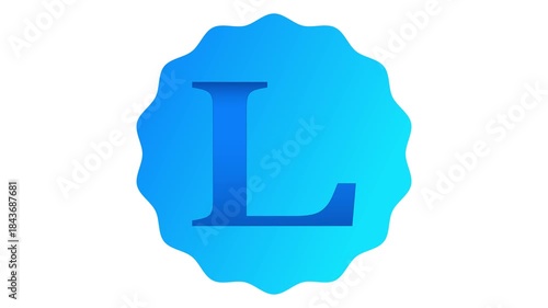Smooth animated footage of the letter L featuring gentle glow and clean motion. Minimal alphabet animation ideal for video titles, intros, educational content, branding visuals, and motion graphic.