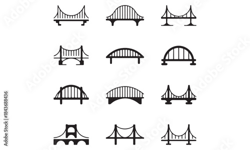 bridge icon vector png design bundle