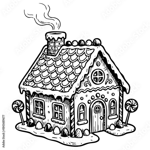 icon lineart Christmas element winter seasons