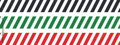 A vibrant pattern of horizontal stripes in red green and black