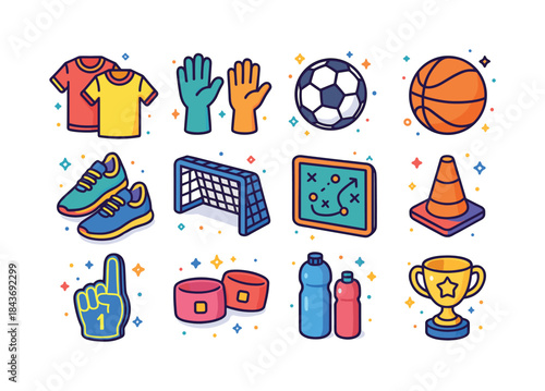 Sports Family Icons. Sports Family. Colorful isometric vector ic