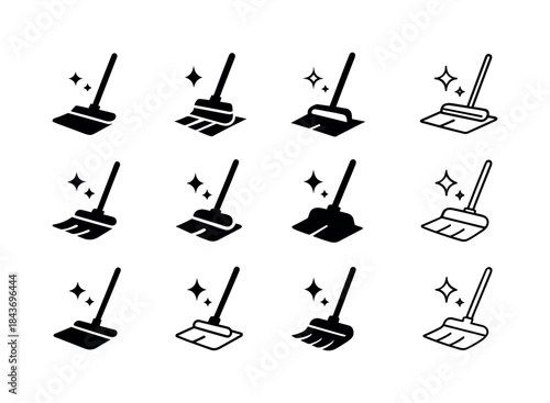 Mopping Logo Variations. Mopping. Icon set. Set Logo of Mopping: